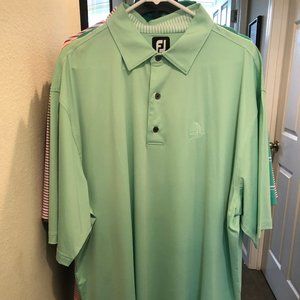FootJoy Performance Golf Shirt, XXL, lime green